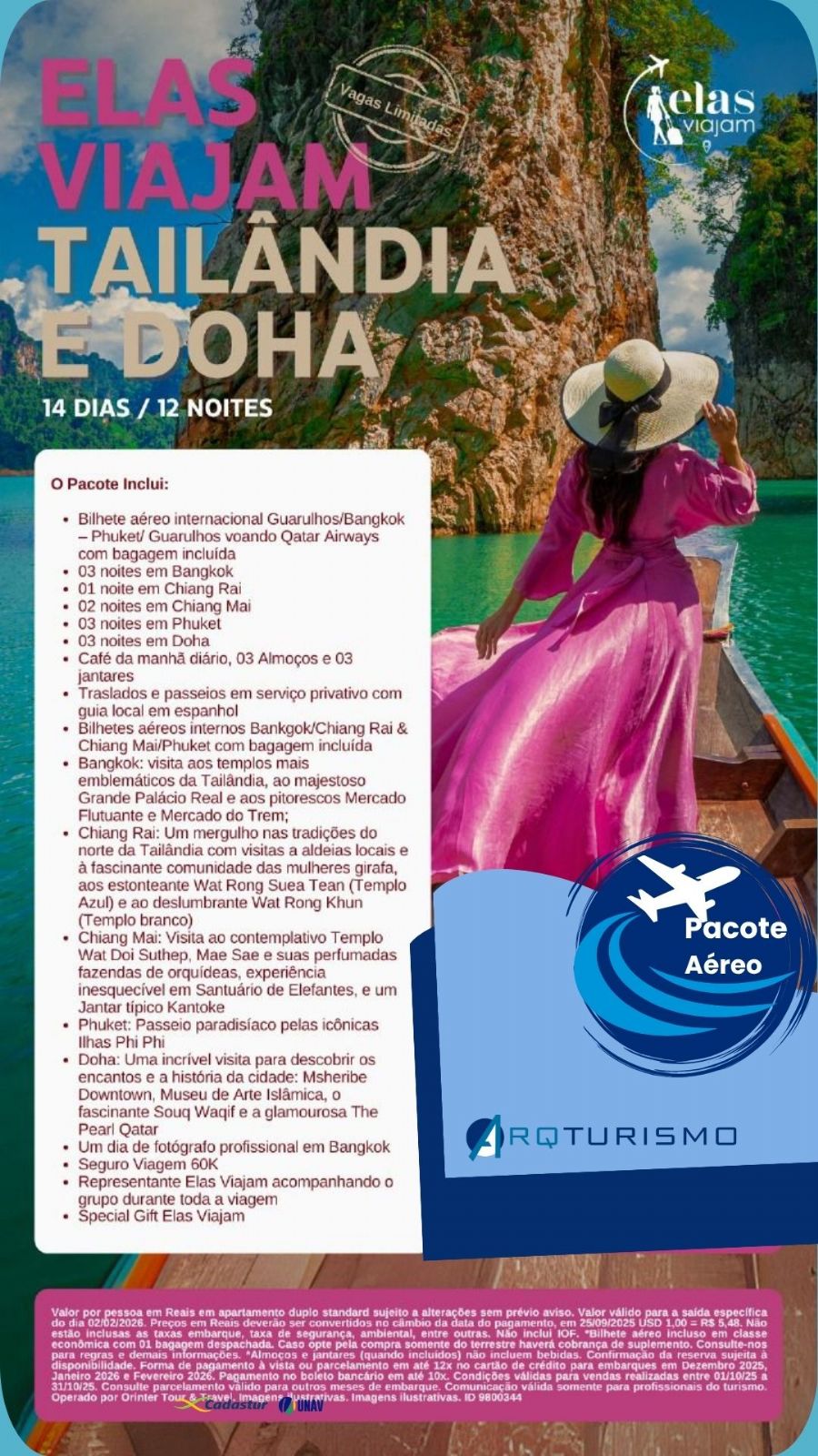 ELAS VIAJAM TAILÂNDIA E DOHA
